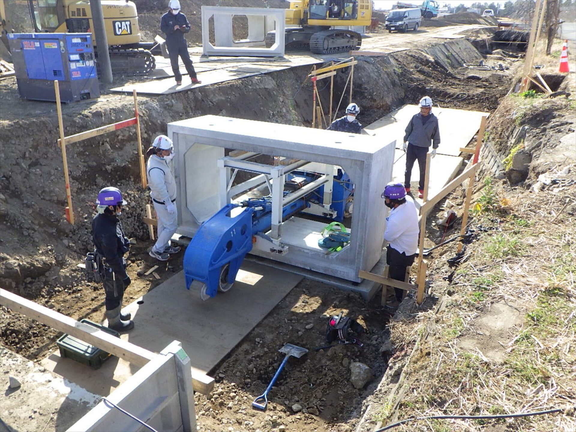 下稲葉第５工区圃整工事施工写真